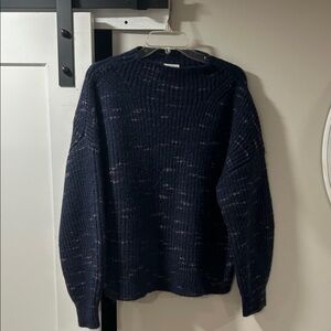 BNWOT Varley Navy and Pink Speckled Sweater